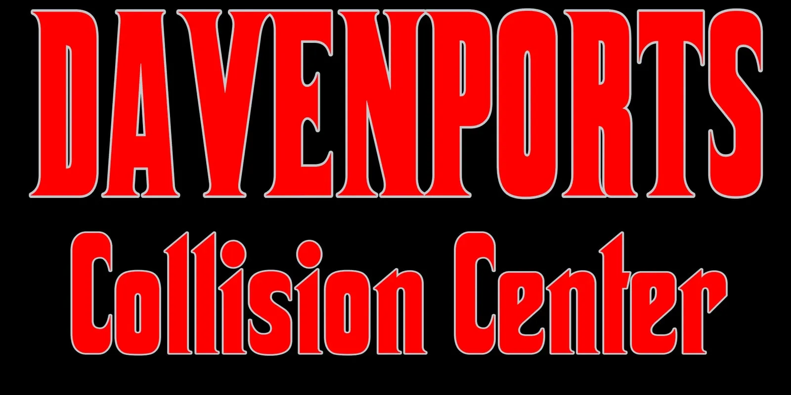 Davenports Collision Center, sign face