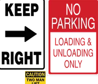 Parking & directional, aluminum signs