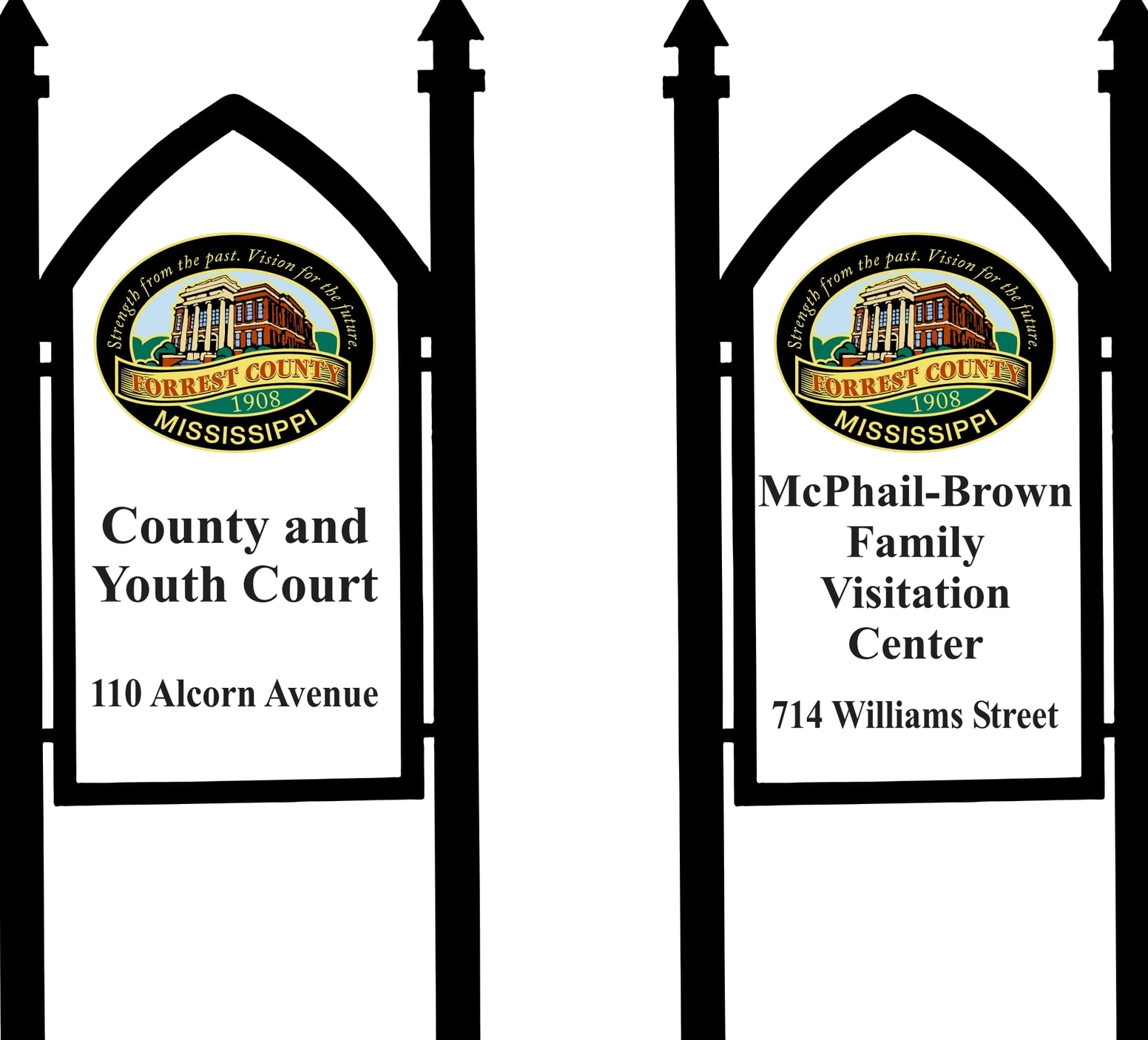 Forrest County Youth Court, post signs