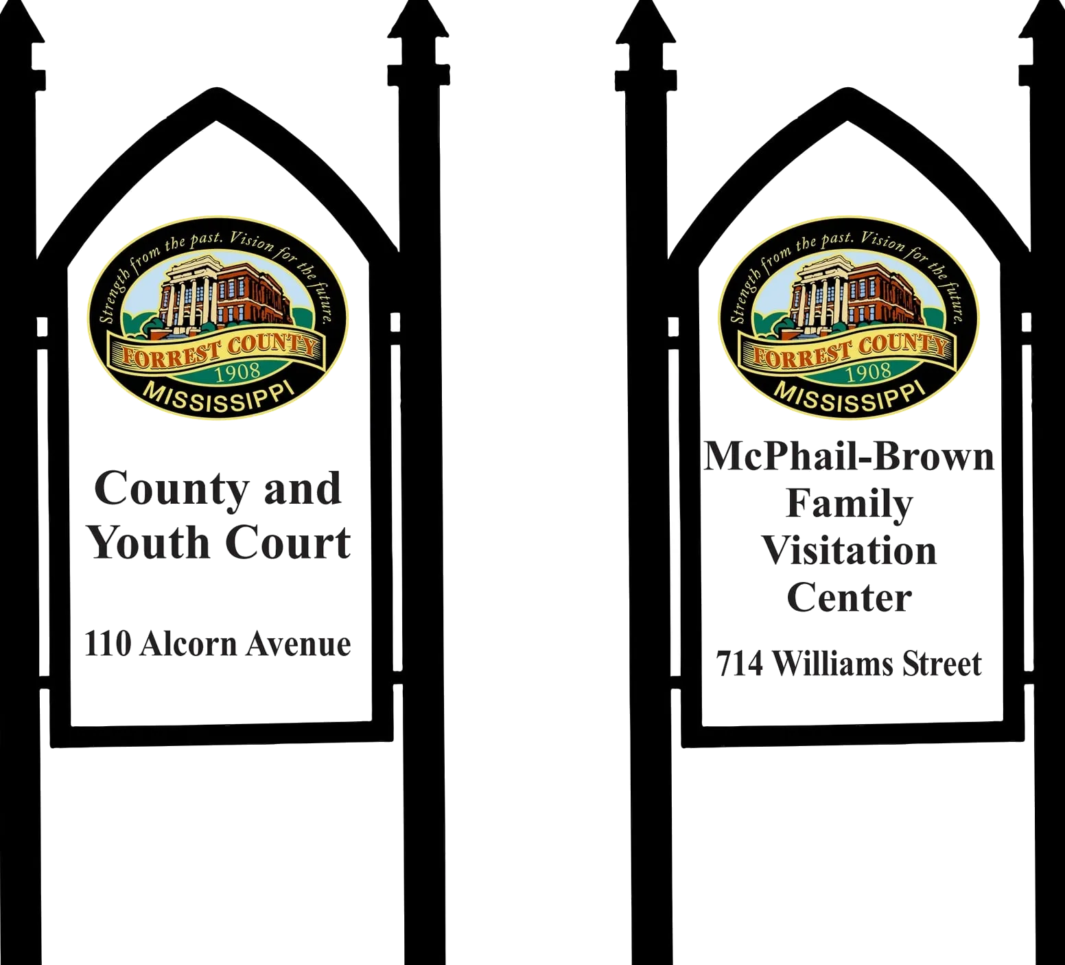 Forrest County Youth Court, post signs